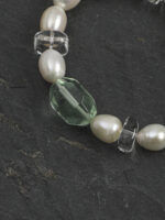 SANSUN Green Fluorite Sakura Quartz Pearl Bracelet - Focus & Mental Clarity - Image 4