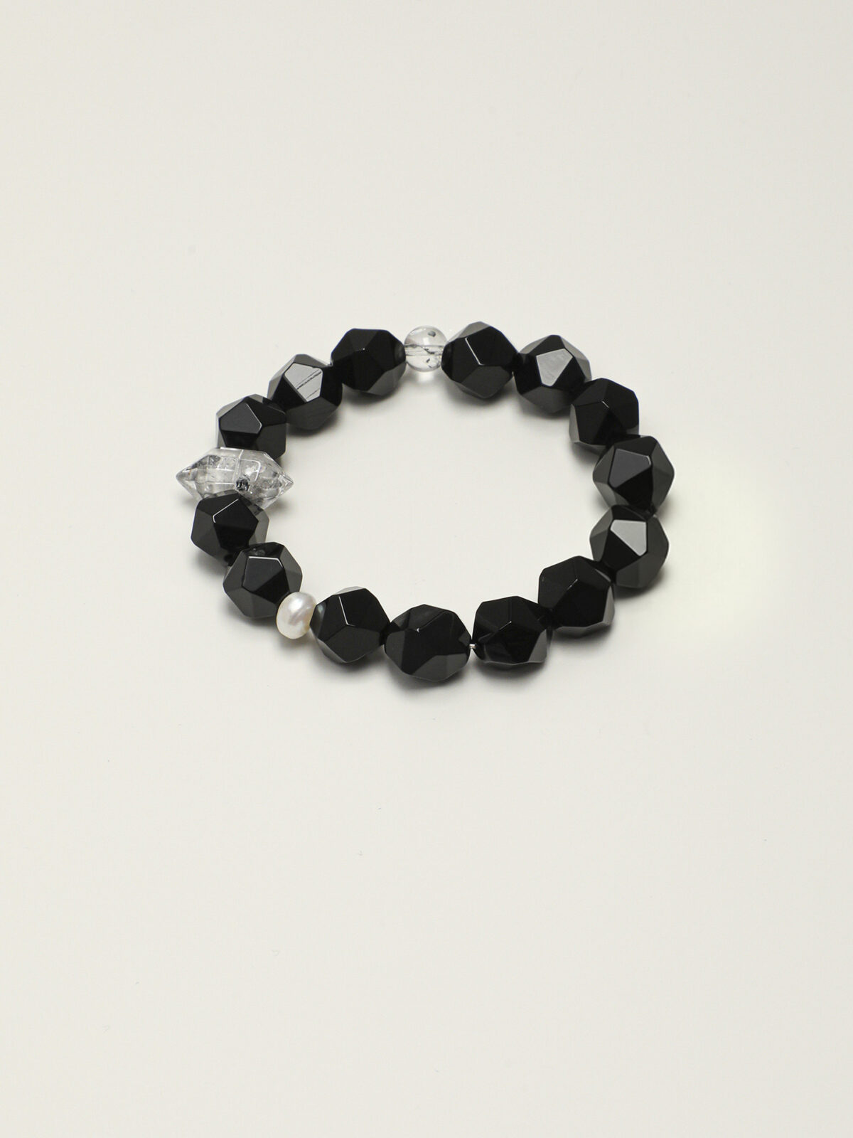 SANSUN Black Onyx Obsidian Bracelet - Protection & Grounding EMF Shield