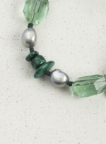 SANSUN Malachite Green Fluorite Grey Pearl Bracelet - Detox & Heart Healing - Image 5