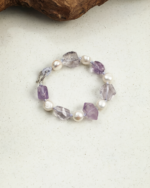 SANSUN Amethyst Clear Quartz Pearl Bracelet - Daily Spiritual Protection - Image 3