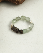 SANSUN Green Quartz Smoky Quartz Teardrop Pearl Bracelet - Heart Chakra & Grounding - Image 4