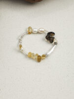 SANSUN Citrine Smoky Quartz Rice Pearl Bracelet - Wealth Manifestation & Success - Image 4
