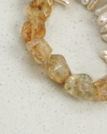SANSUN Citrine Baroque Tooth Pearl Bracelet - Creativity & Optimism Minimalist - Image 5