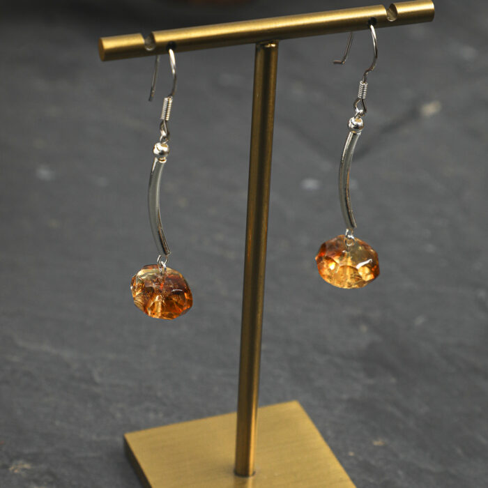 Brazilian Citrine Drop Earrings in Sterling Silver - Image 2