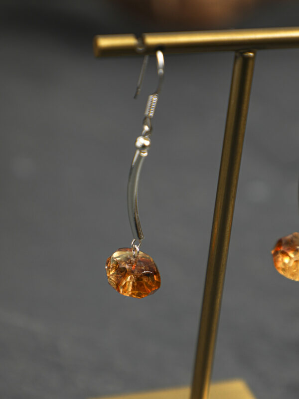 Brazilian Citrine Drop Earrings in Sterling Silver