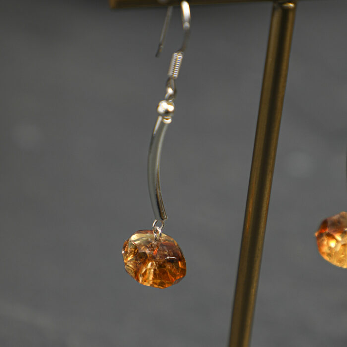 Brazilian Citrine Drop Earrings in Sterling Silver - Image 5