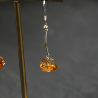Brazilian Citrine Drop Earrings in Sterling Silver
