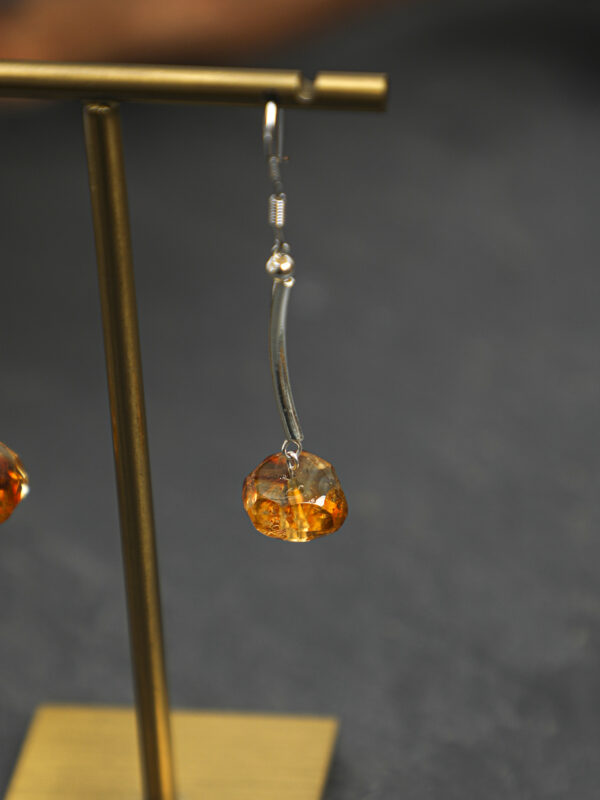 Brazilian Citrine Drop Earrings in Sterling Silver