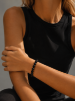 Natural Black Obsidian Bracelet - Image 3
