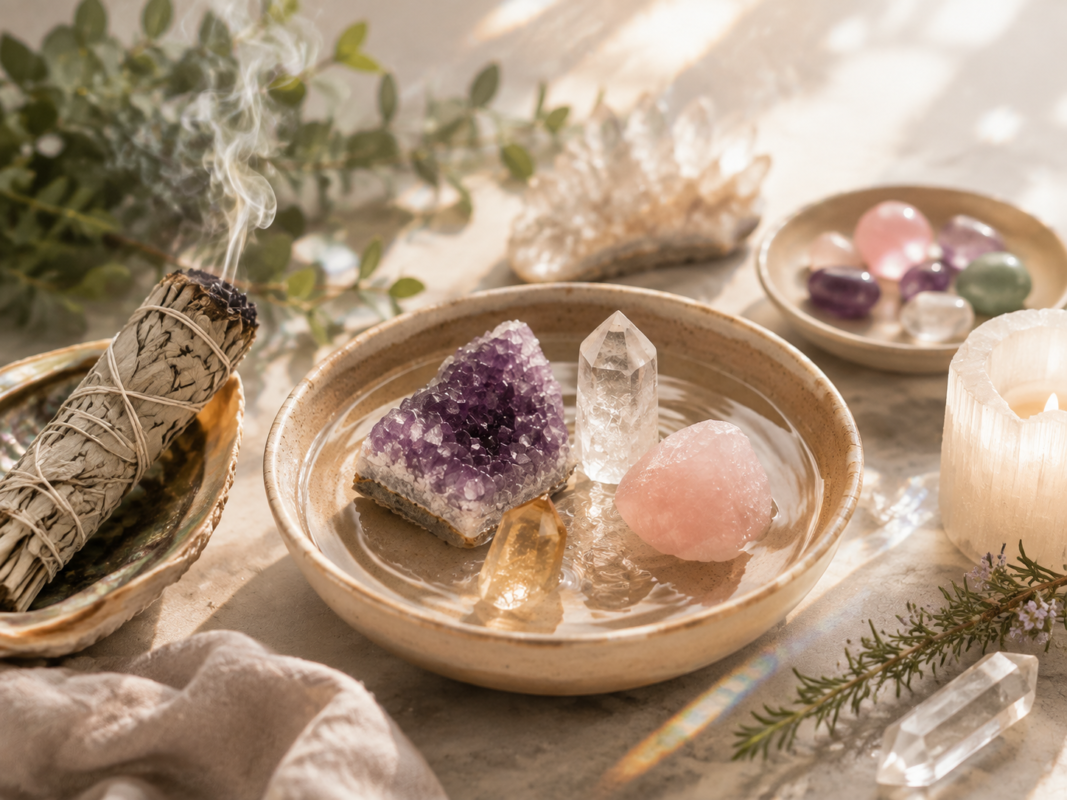 How to Cleanse & Charge Your Crystals
