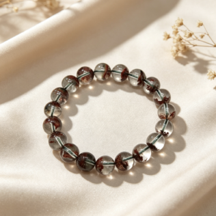 Natural Multi-Color Phantom Quartz Bracelet