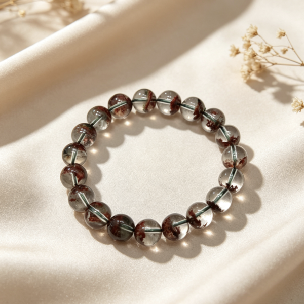 Natural Multi-Color Phantom Quartz Bracelet