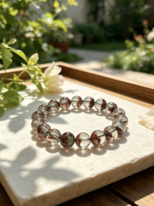 Natural Multi-Color Phantom Quartz Bracelet - Image 3