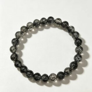 Natural Black Rutilated Crystal Bracelet