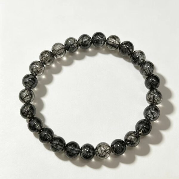 Natural Black Rutilated Crystal Bracelet