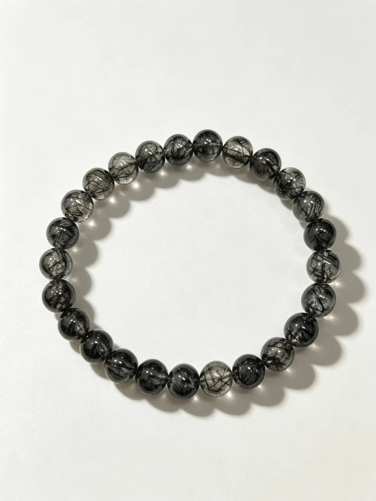 Natural Black Rutilated Crystal Bracelet-1 Natural Black Rutilated Crystal Bracelet - Image 1