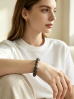 Natural Black Rutilated Crystal Bracelet - Image 5
