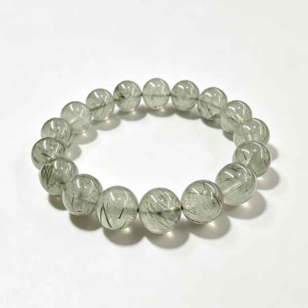 Natural Green Rutilated Quartz Bracelet