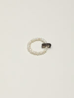 Flat Pearl & Smoky Quartz Column Ring (Earth Element)