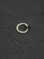 Flat Pearl & Smoky Quartz Column Ring (Earth Element)